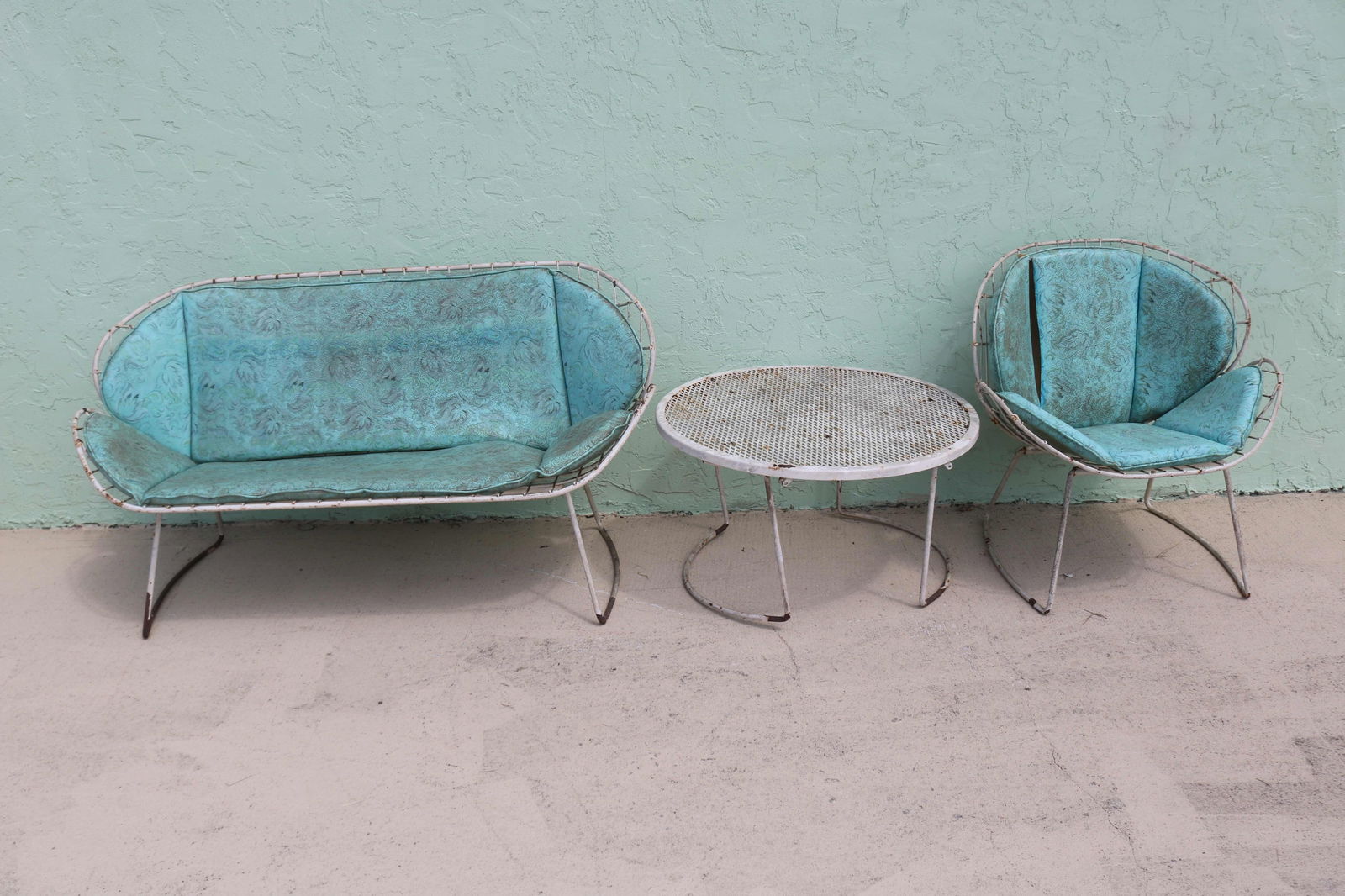 3 PCS. PATIO SET, SETTEE 28 1/2" H, 55" W, 23" D, (1 of 1)