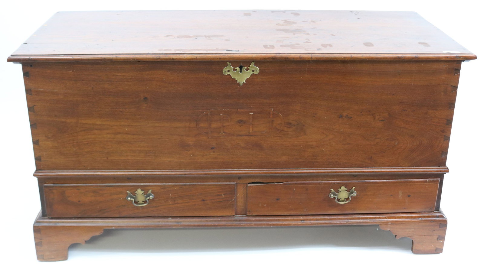 18TH C. PA 2 DRAWER BLANKET BOX, WALNUT, DOVETAIL (1 of 3)