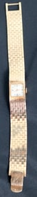 14K LADIES WATCH WITH GOLD BAND, 6" L, SWISS