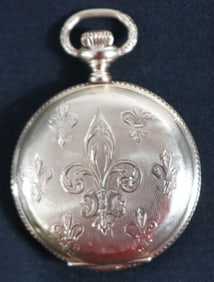 14K LADIES HUNTERS CASE WATCH, AMERICAN WALTHAM,