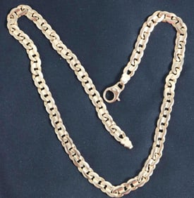 HEAVY 14K YELLOW GOLD MEN'S CHAIN, 21 1/2" L,