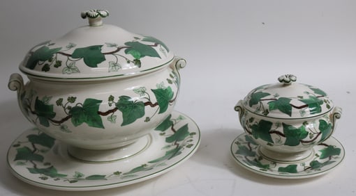 2 WEDGWOOD TUREENS WITH UNDERLINER, NAPOLEON IVY