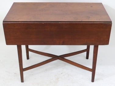 18TH C. DROP PEMBROKE TABLE, CHERRY, CROSS