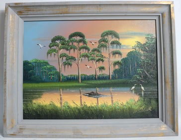 AL BLACK, 1946-2025, FL. HIGHWAYMAN PAINTER, OIL