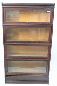 4 STACK BARRISTER BOOKCASE, OAK, ORIGINAL FINISH,