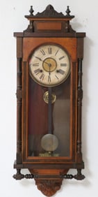 ANSONIA, QUEEN ELIZABETH, OAK WALL CLOCK, TIME &
