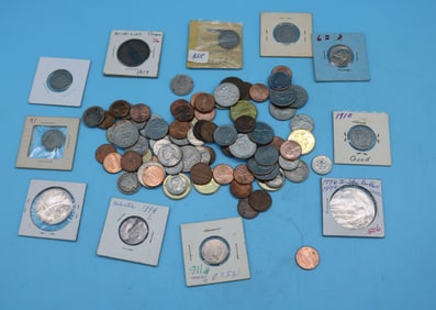 BAG LOT OF MISC. COINS, V + SHIELD, BUFFALO &