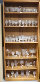 95 PCS. CLEAR GLASS, 2" - 9" H, 2" - 8 1/4" W,