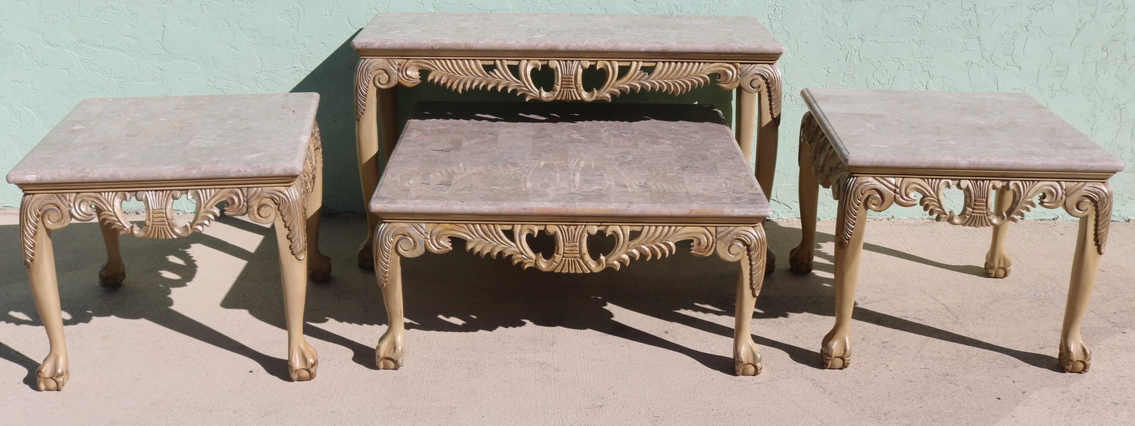 CONTEMPORARY 4 PCS. LIVING ROOM SET WITH MARBLE (1 of 3)