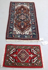 2 HERIZ RUGS, 1' 4" X 2' & 2' 1" X 4'