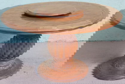 CONTEMPORARY ROUND DINING TABLE WITH PARKEY