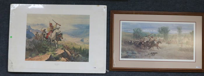 2 WESTERN PAINTS, DAVID PLYMER 1972, ENTITLED