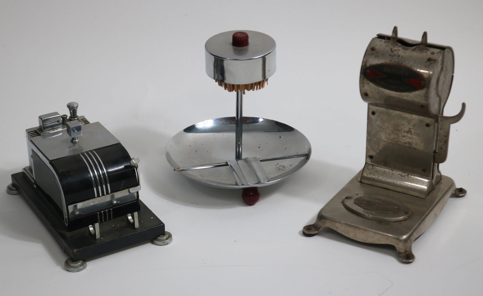 3 VINTAGE CIGARETTE & MATCH DISPENSERS, (1 of 3)