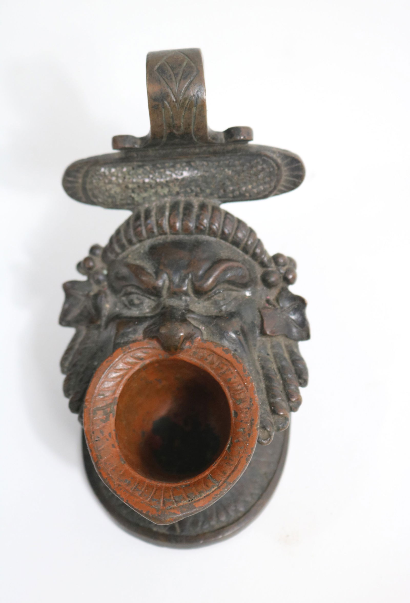 BRONZE DEVIL HEAD MATCH HOLDER WITH STRIKER, 3 (1 of 2)