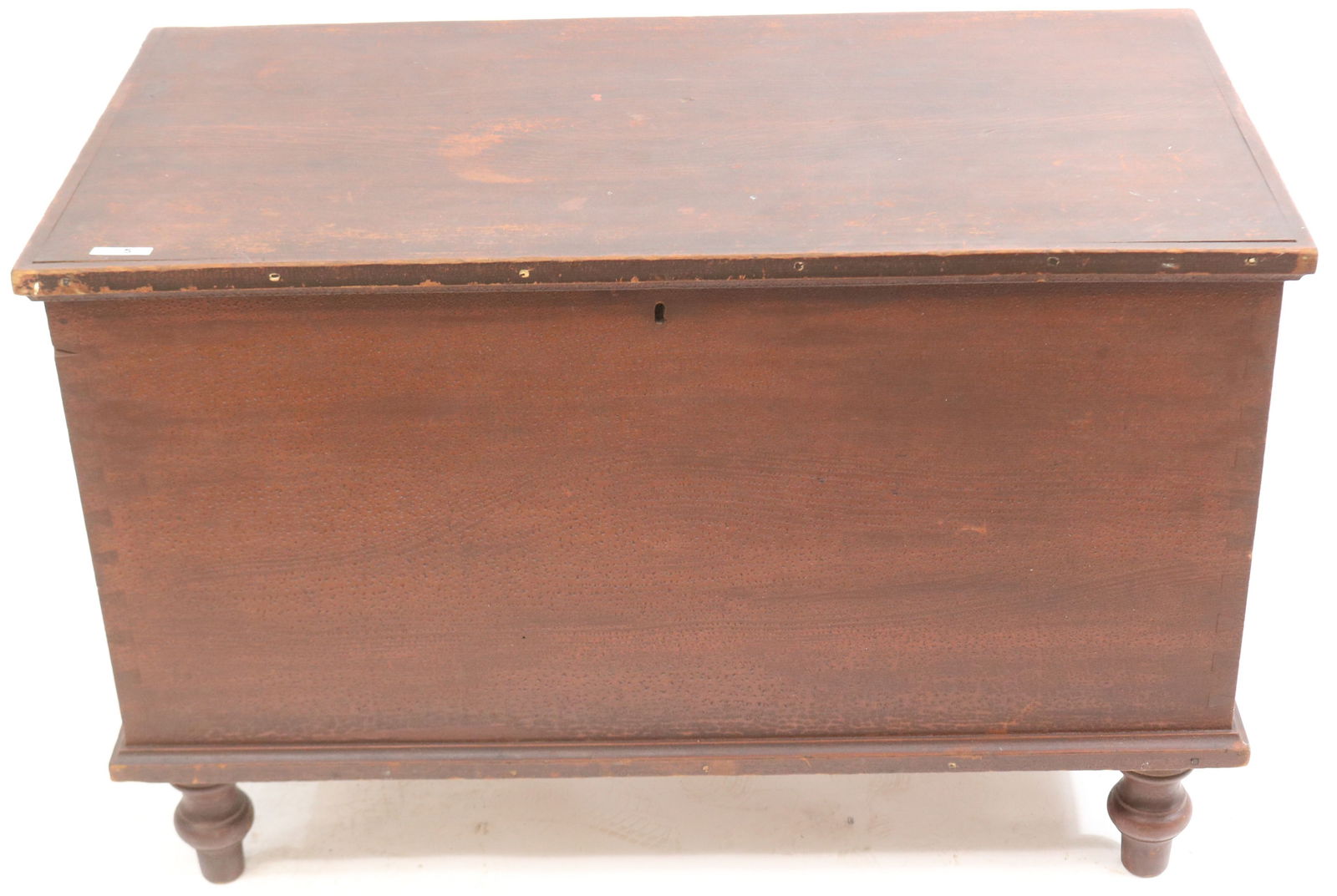 19TH C. DOVETAILED POPLAR BLANKET BOX, ORIGINAL (1 of 2)