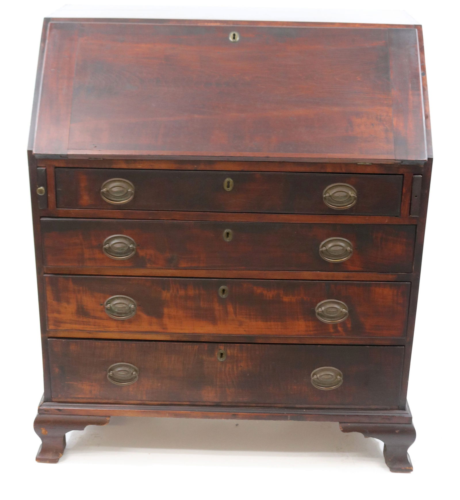 18TH/19TH C. SLANT LID DESK, MAHOGANY, DOVETAIL (1 of 6)
