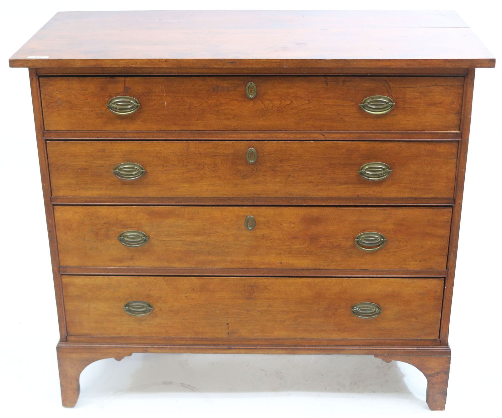 COUNTRY HEPPLEWHITE 4 DRAWER CHEST, BIRCH HIGH (1 of 4)