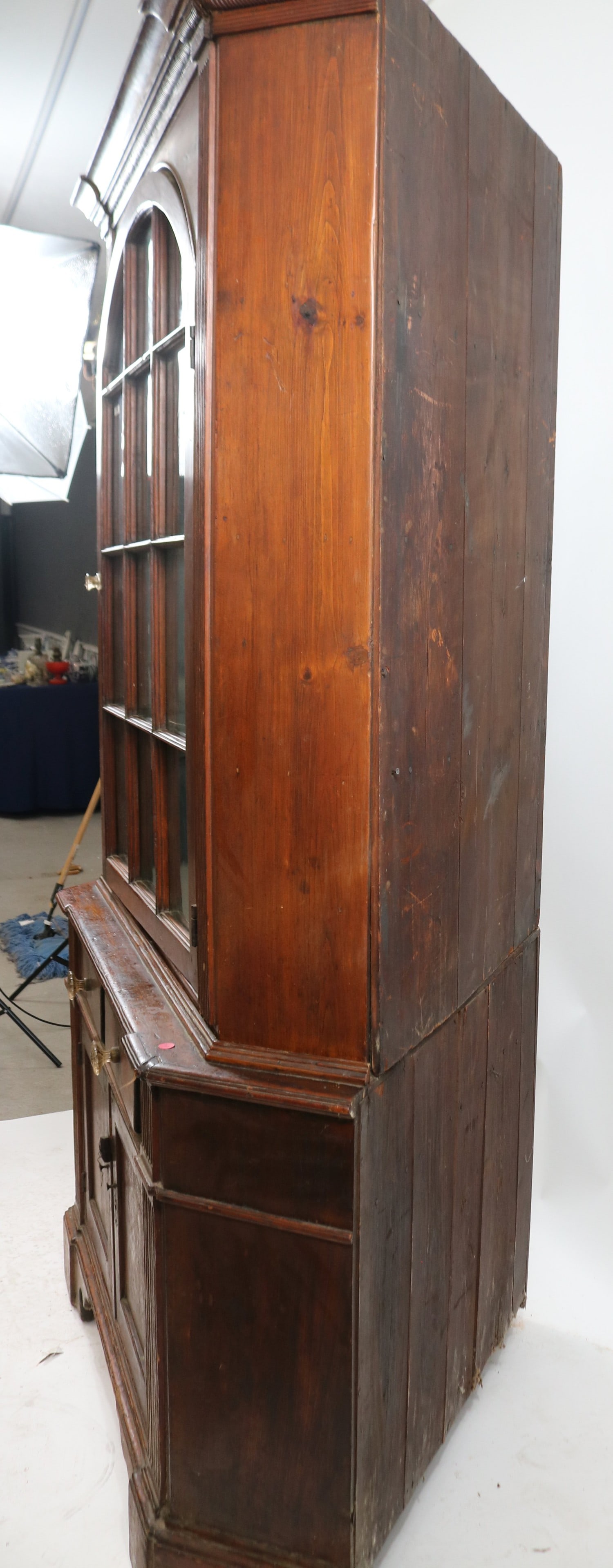 18TH C. ARCHITECTURAL , ARCHED GLAZED UPPER DOOR, - 2