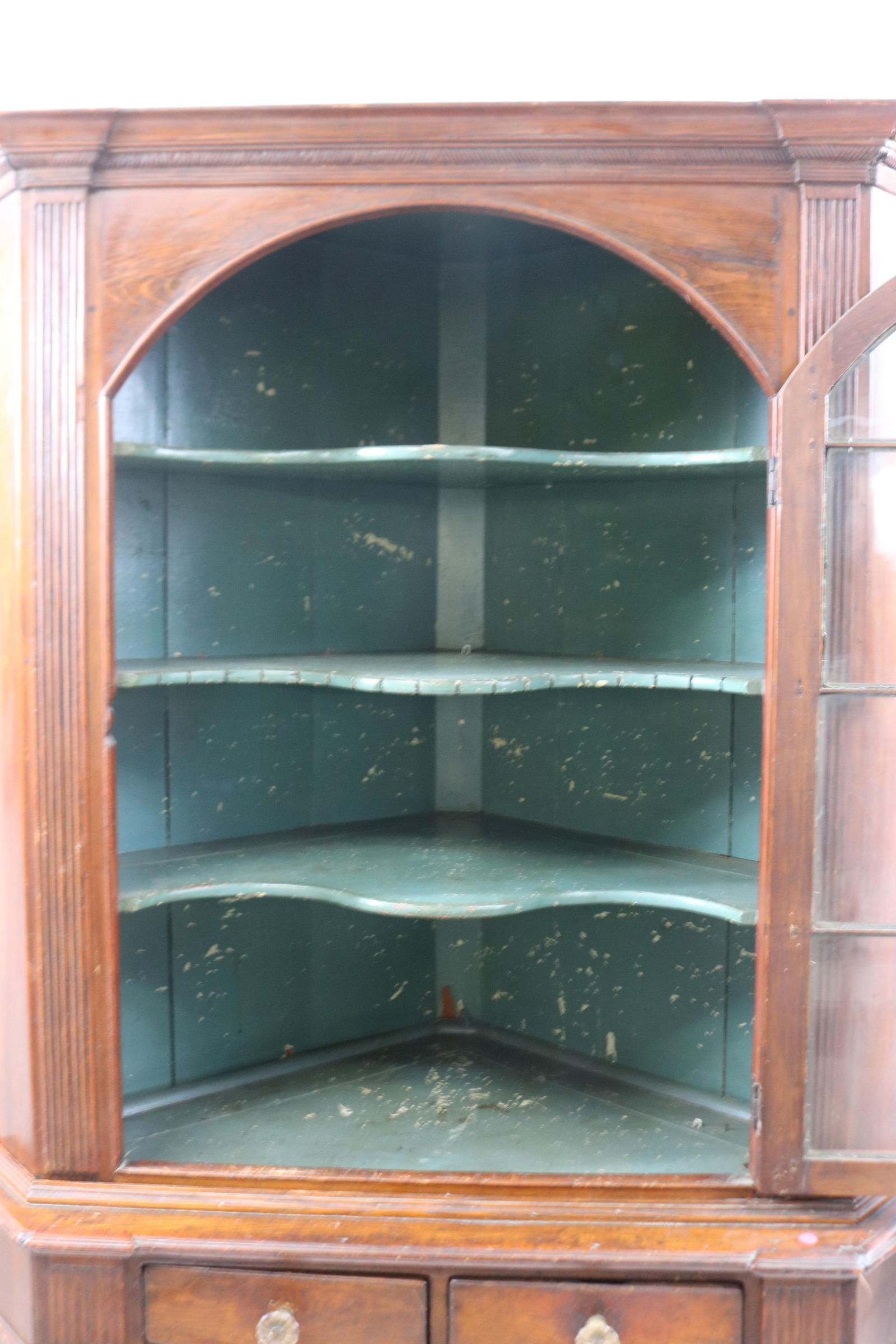 18TH C. ARCHITECTURAL , ARCHED GLAZED UPPER DOOR, - 3