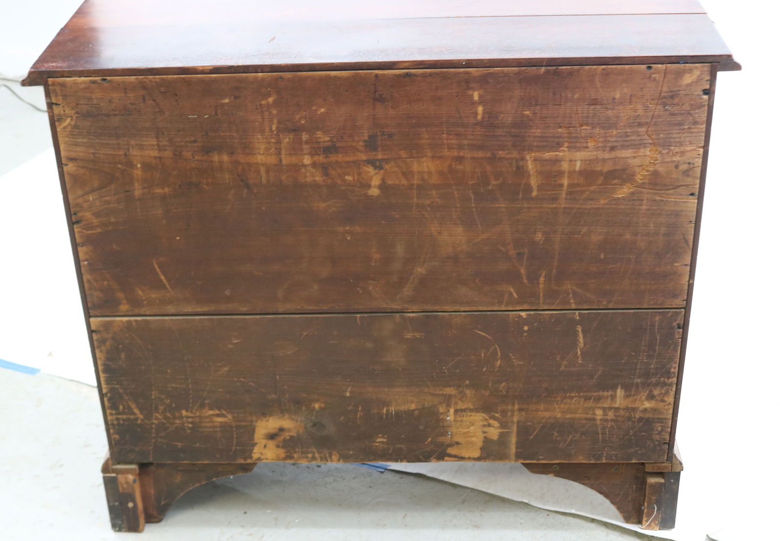 18TH C. CHIPPENDALE 4 DRAWER CHEST, WALNUT, - 3