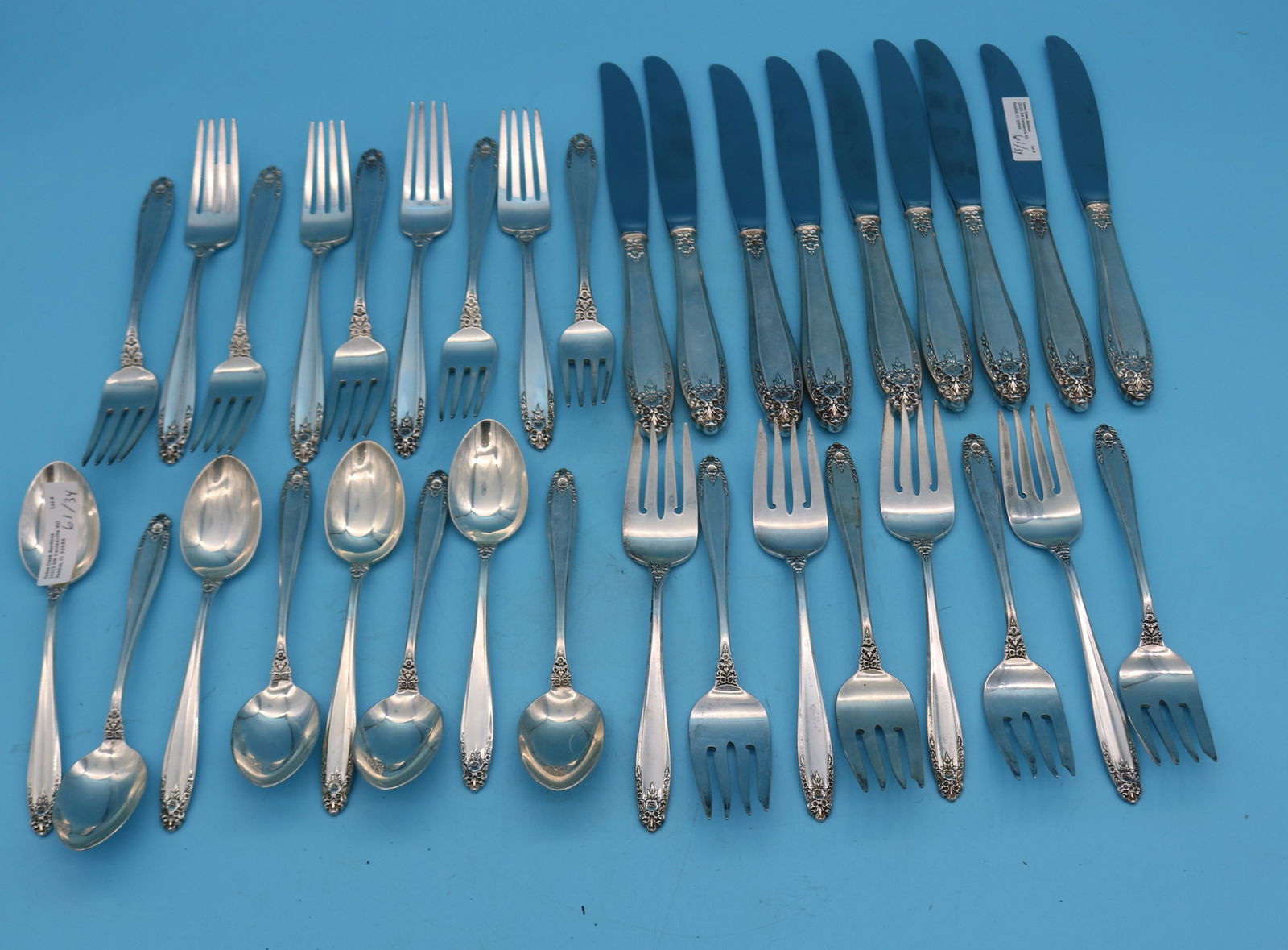 34 PCS. INTERNATIONAL STERLING FLATWARE, (1 of 2)
