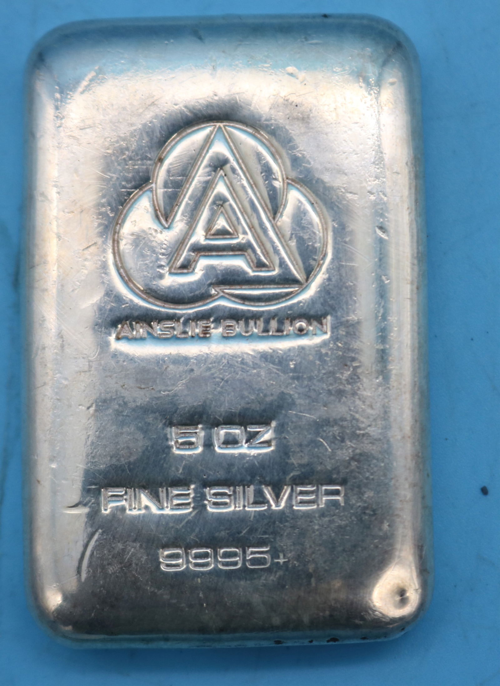 5 OZT. SILVER INGOT .9999 FINE: SEE PHOTO