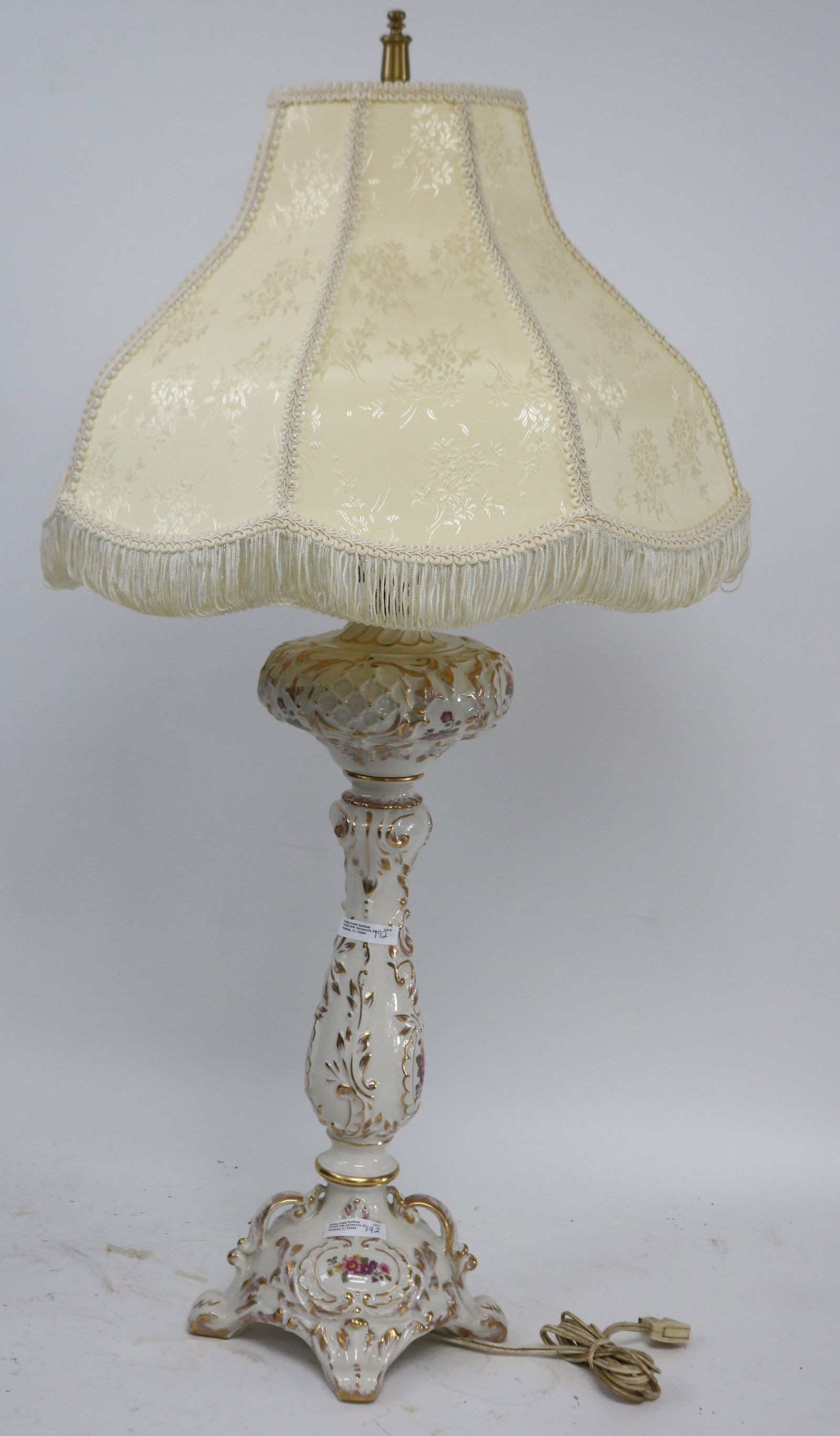 CONTEMPORARY PORCELAIN TABLE LAMP, VICTORIAN (1 of 2)