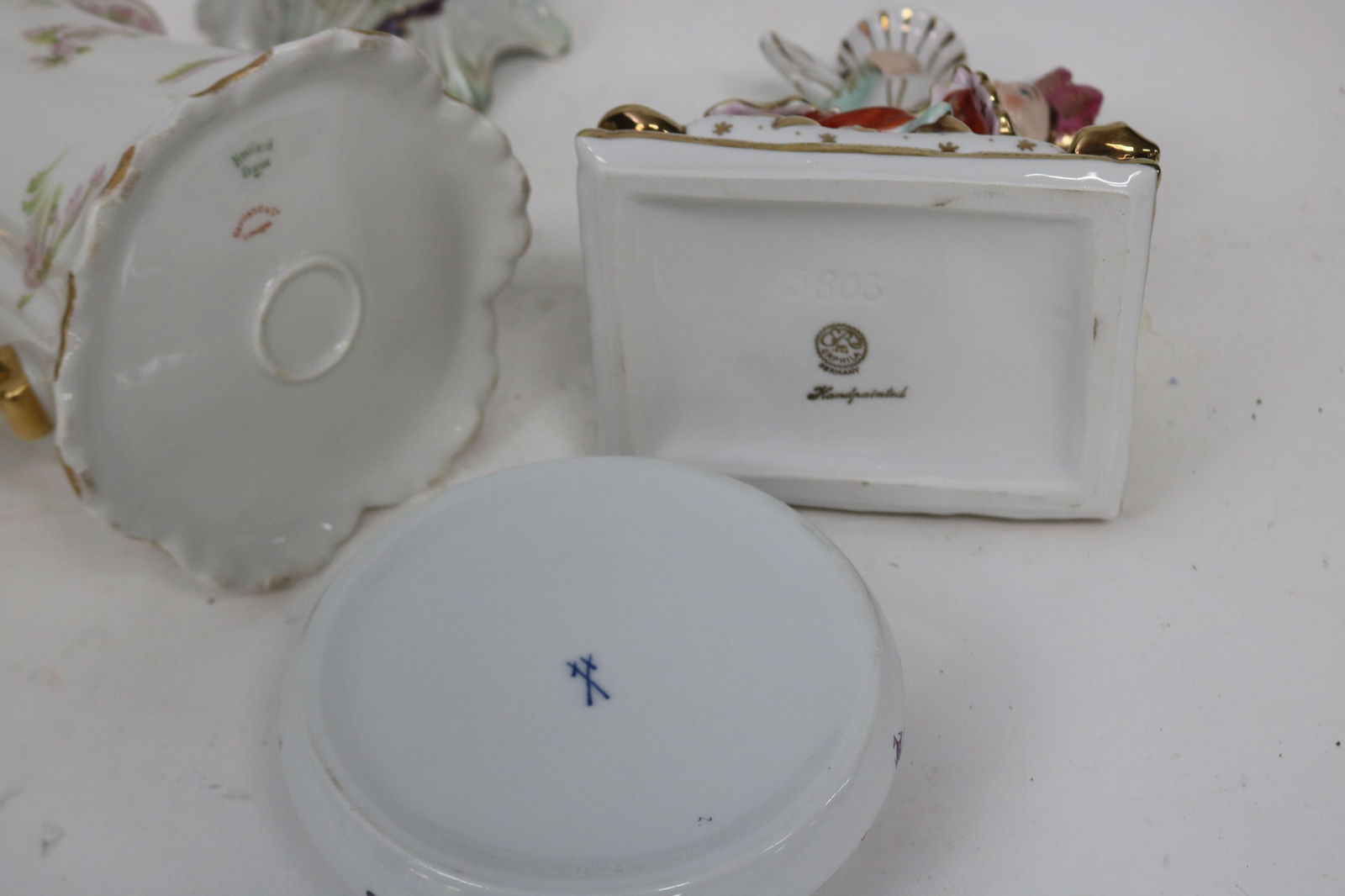 5 PCS. PORCELAIN, PAIR GERMAN FIGURAL - 2