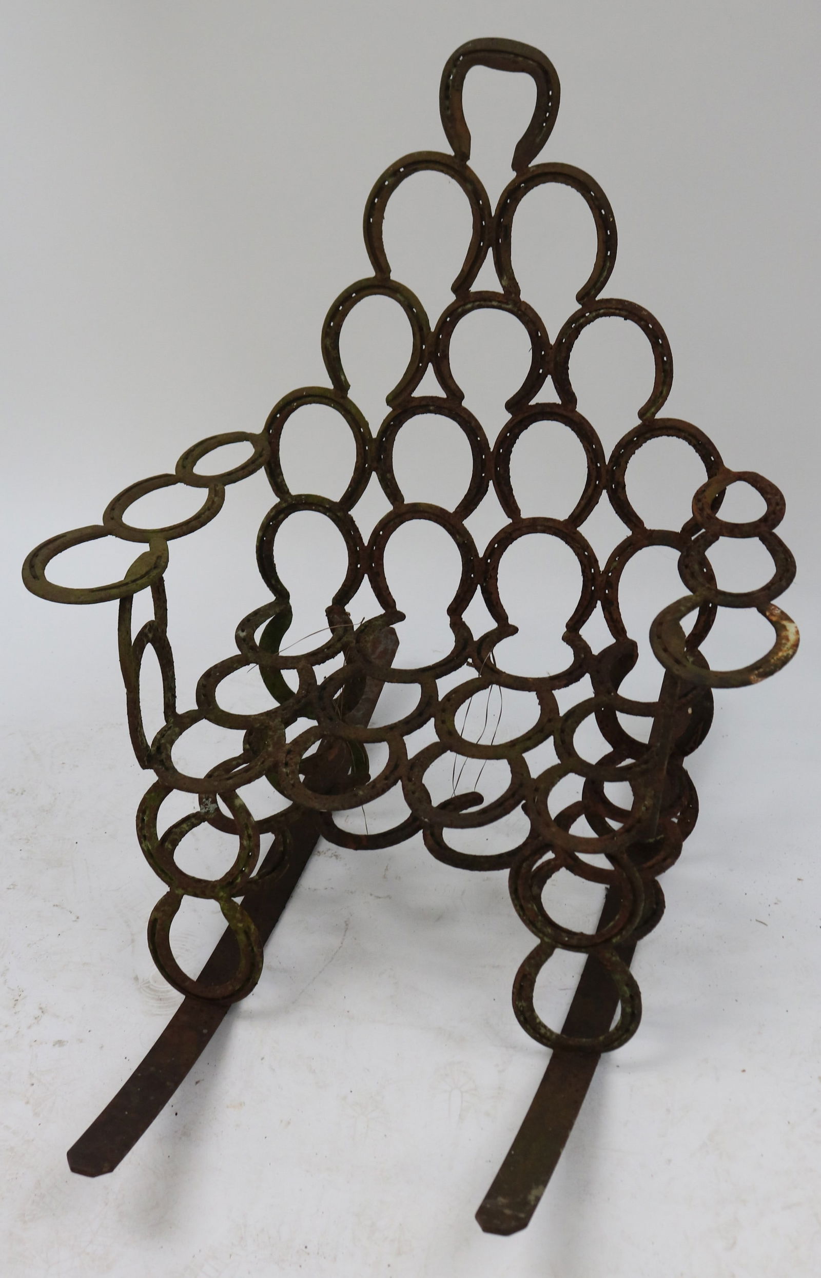 CUSTOM MADE IRON HORSE SHOE ROCKER, RUSTY FINISH, (1 of 2)