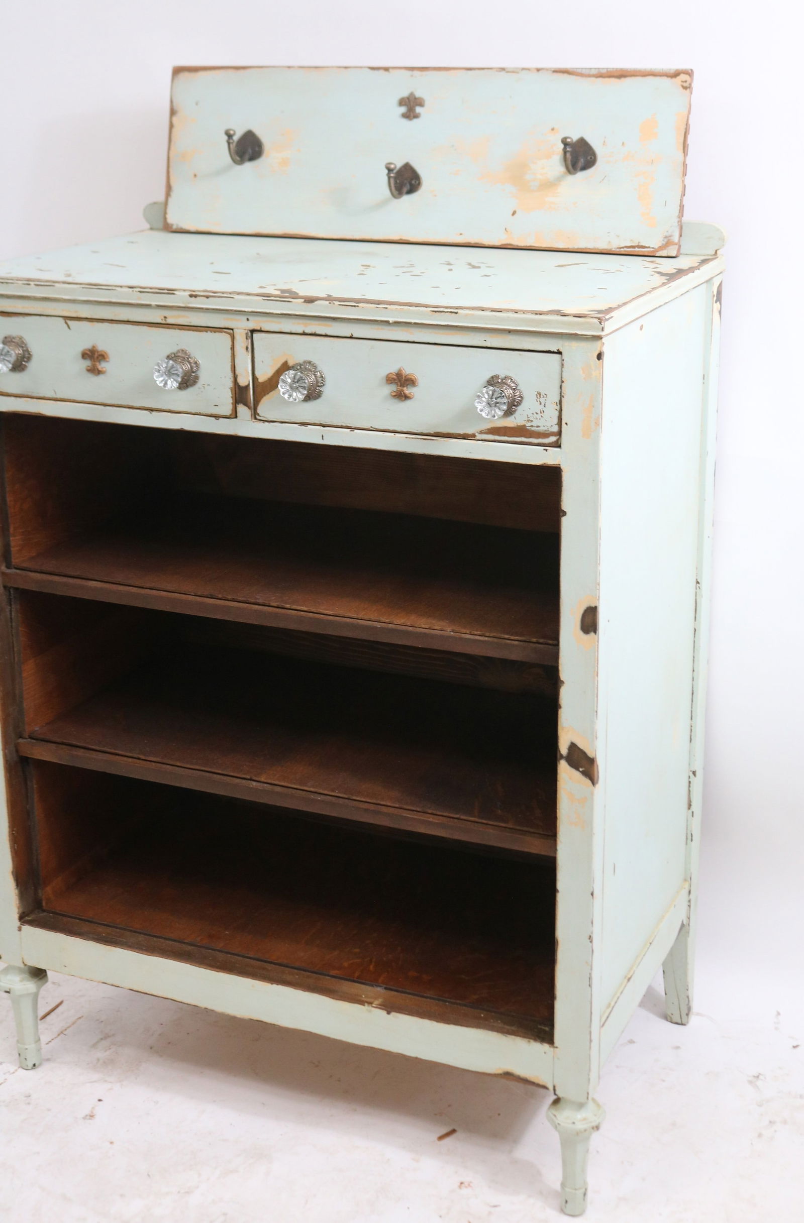 SHABBY CHIC REPURPOSED CHEST WITH MATCHING WALL - 2