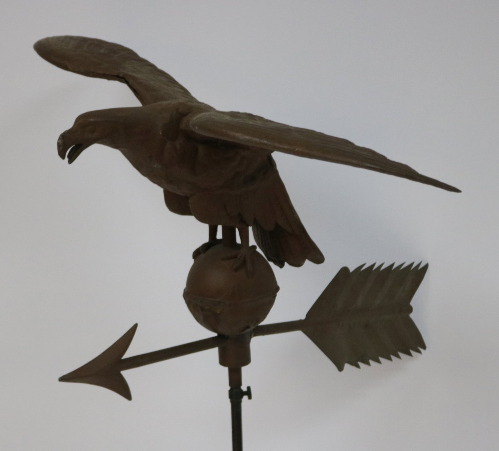 EAGLE WEATHERVANE WITH ARROW, COPPER, OLD FINISH, - 3
