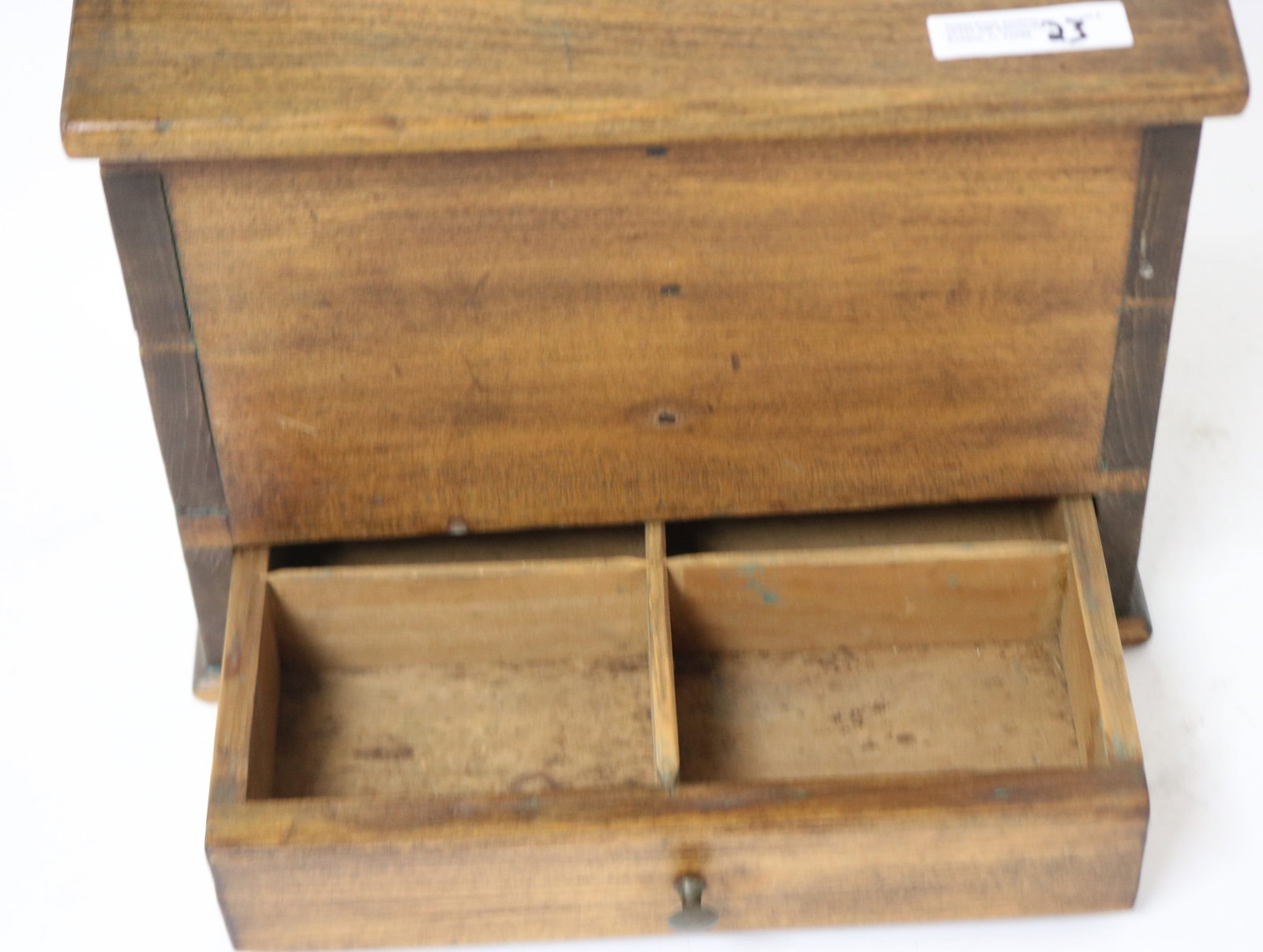 19TH C. WALL BOX, NAILED & DOVETAIL CONSTRUCTION, - 3