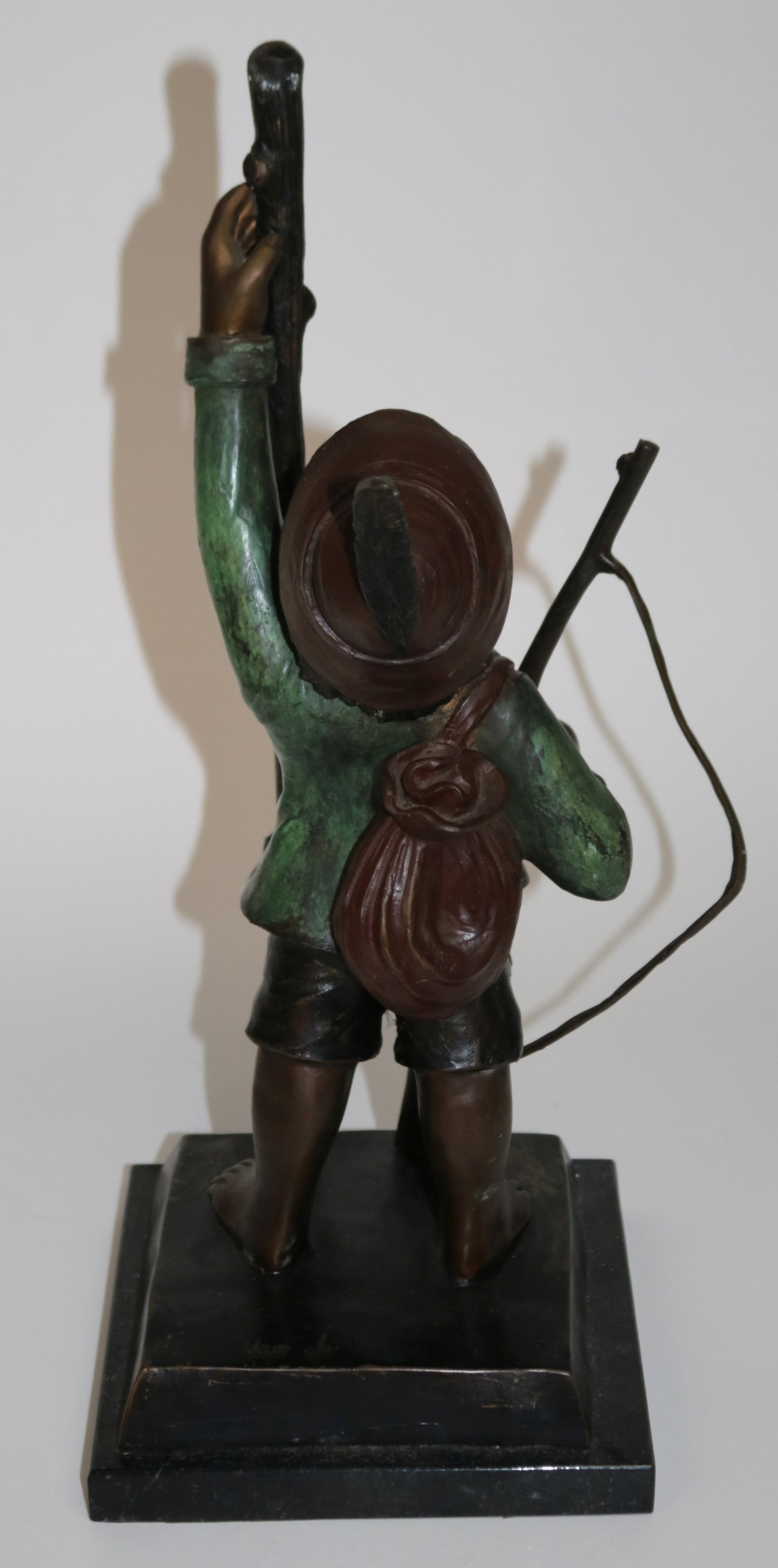 CONTEMPORARY BRONZE FIGURE, BOY HUNTER SIGNED VAN - 4