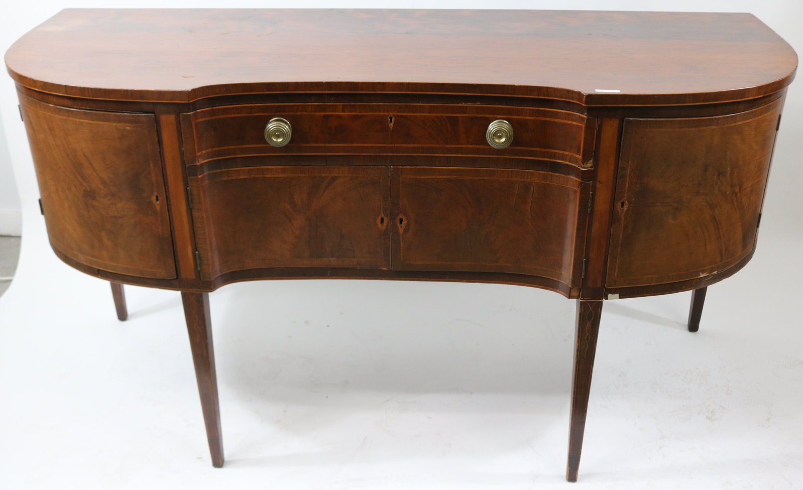 HEPPLEWHITE INLAID SIDE BOARD, MAHOGANY LINE (1 of 6)
