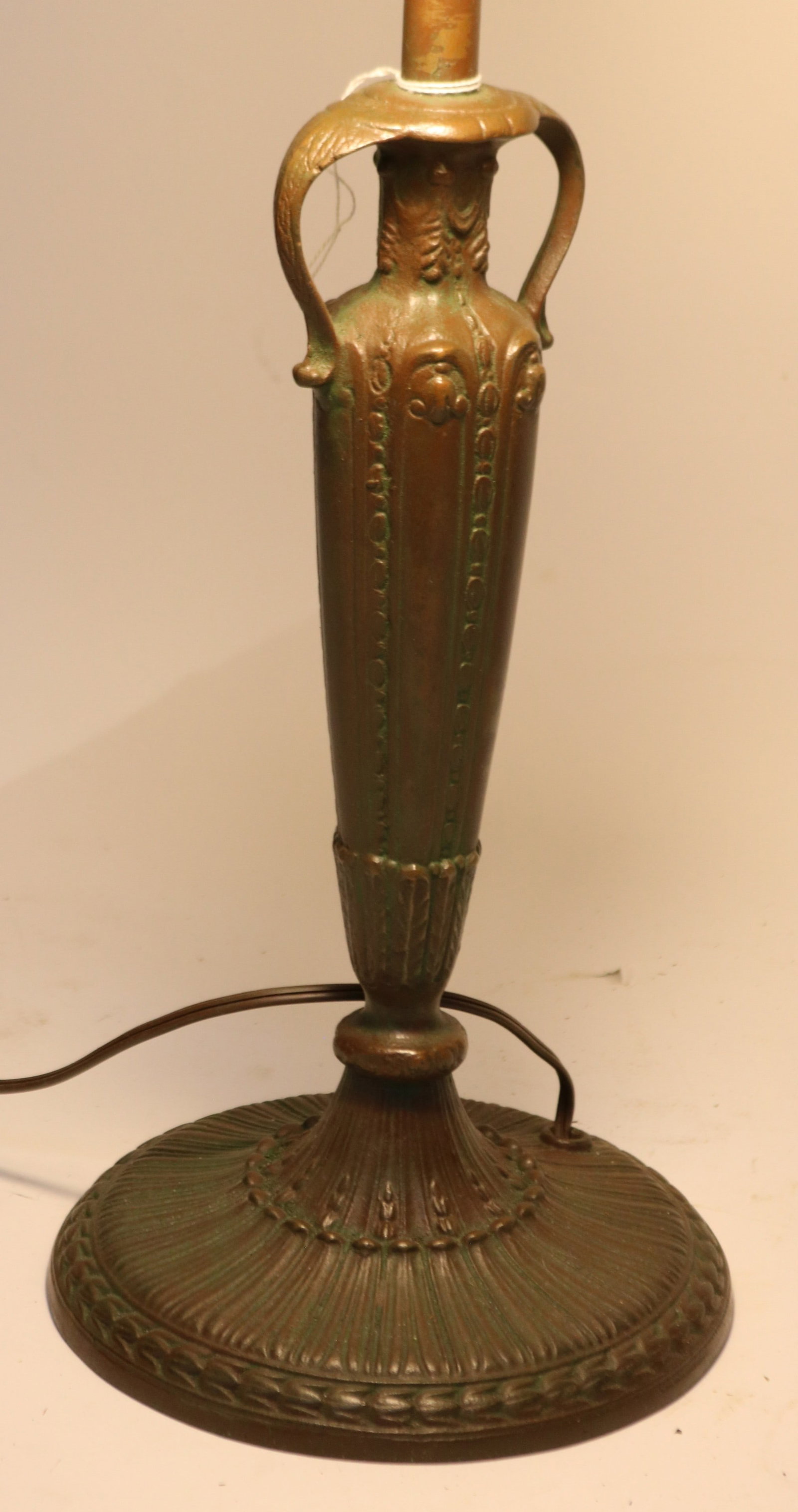 CARMEL SLAG BENT PANEL LAMP, EXCELLENT CONDITION, - 2