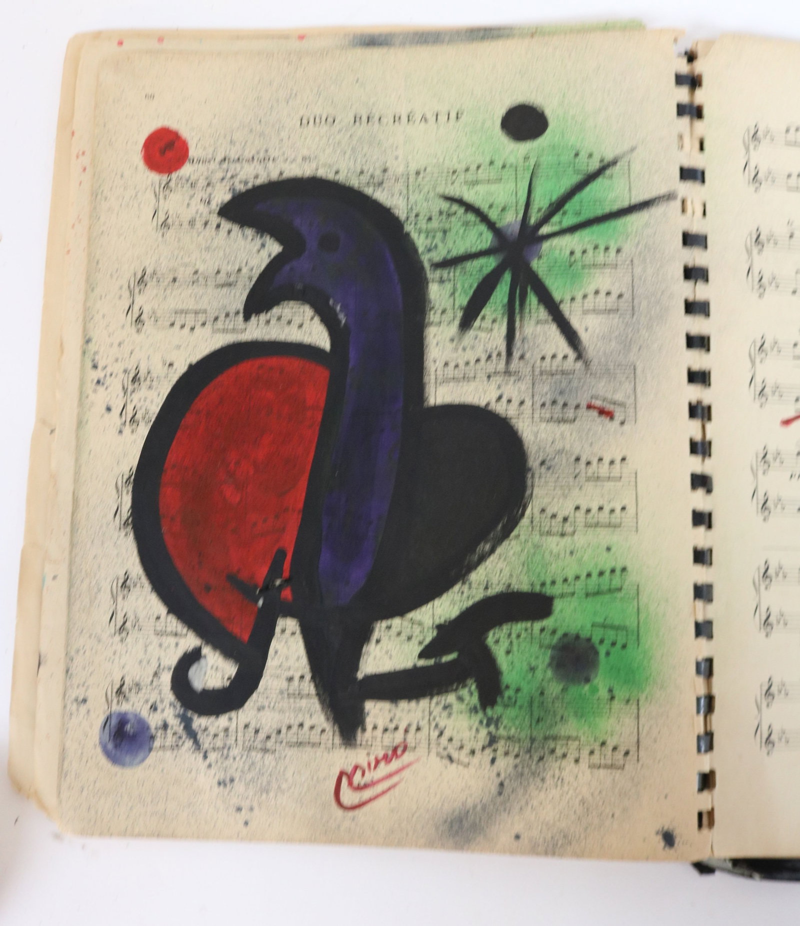AFTER JOAN MIRO, 1893-1983, SPAIN, OLD SHEET - 10