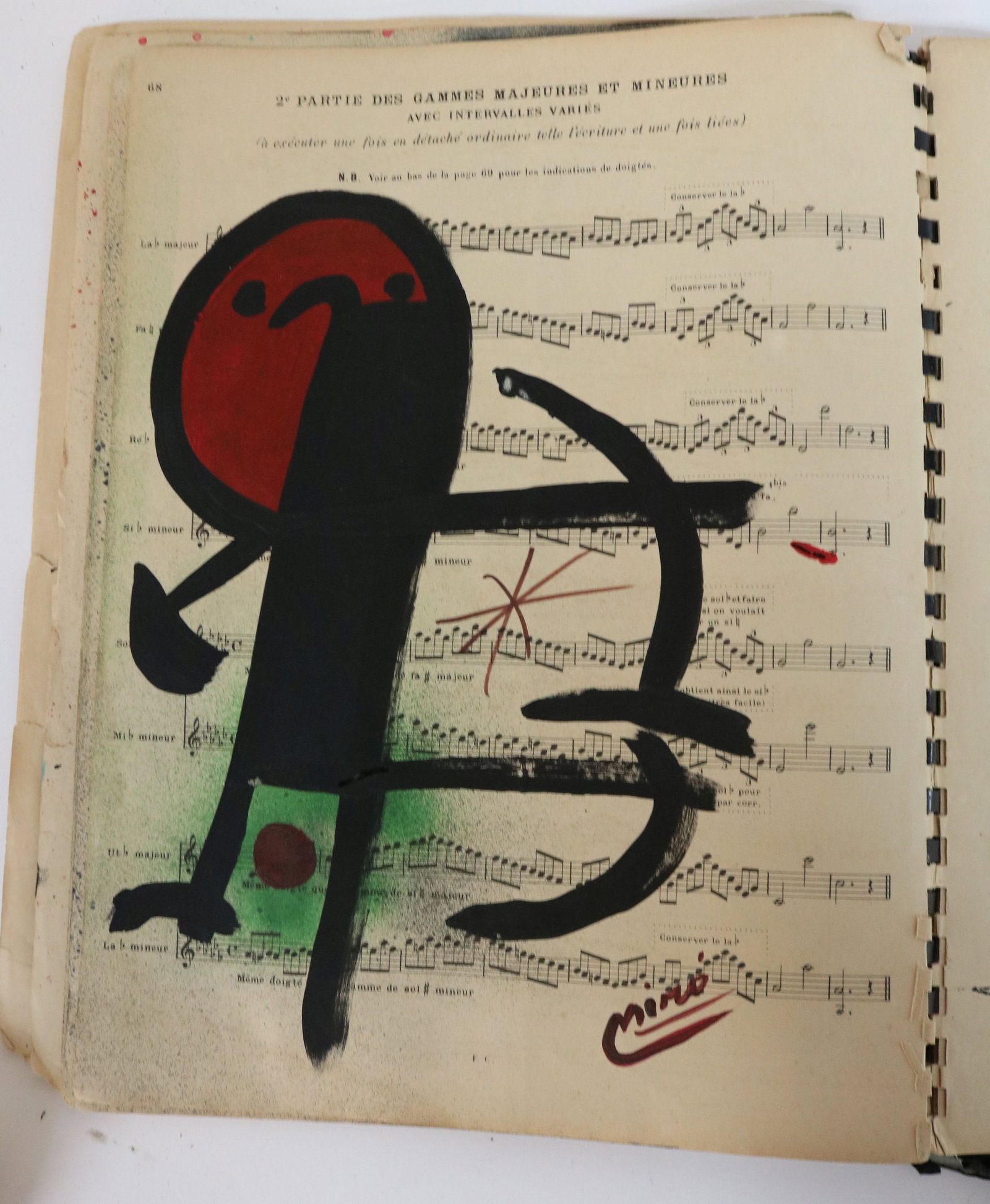 AFTER JOAN MIRO, 1893-1983, SPAIN, OLD SHEET - 11