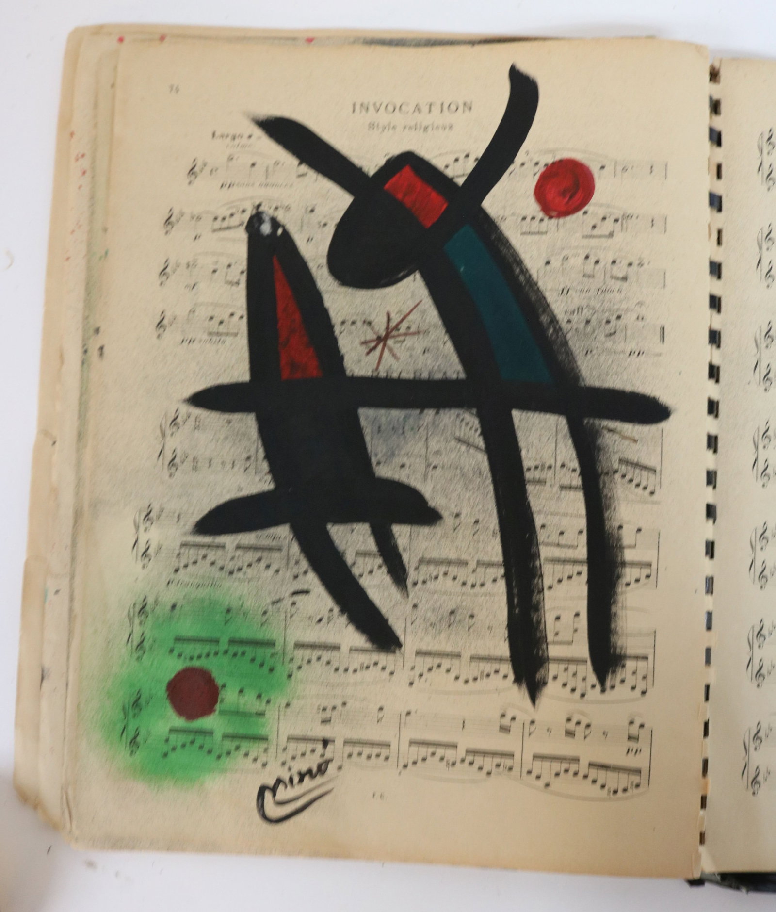 AFTER JOAN MIRO, 1893-1983, SPAIN, OLD SHEET - 12