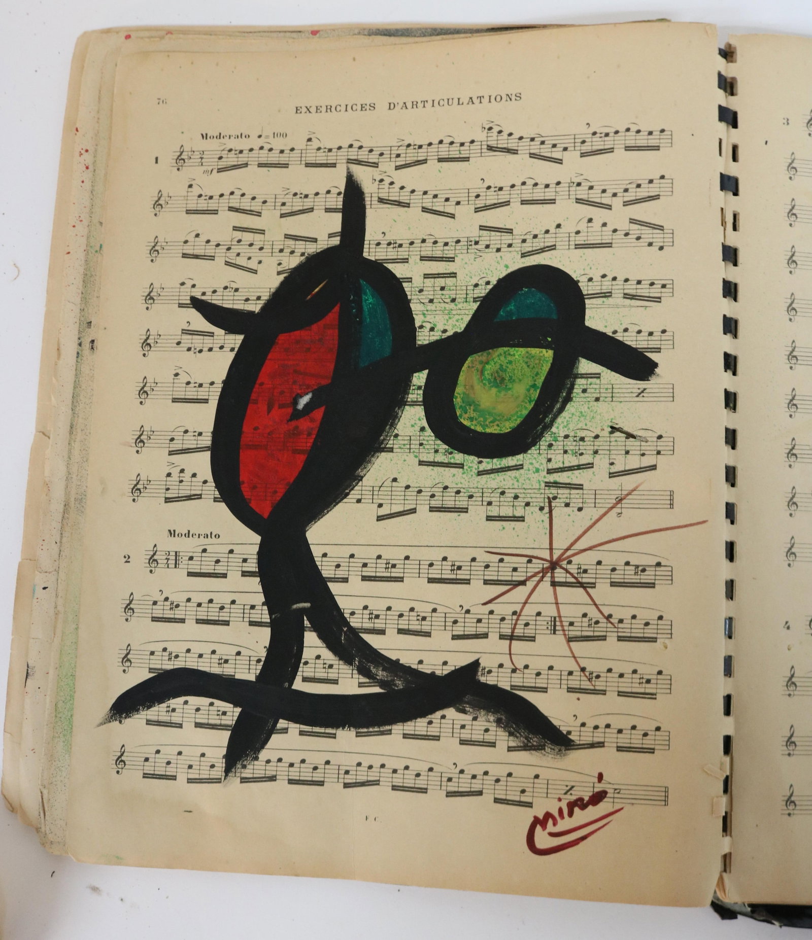 AFTER JOAN MIRO, 1893-1983, SPAIN, OLD SHEET - 13