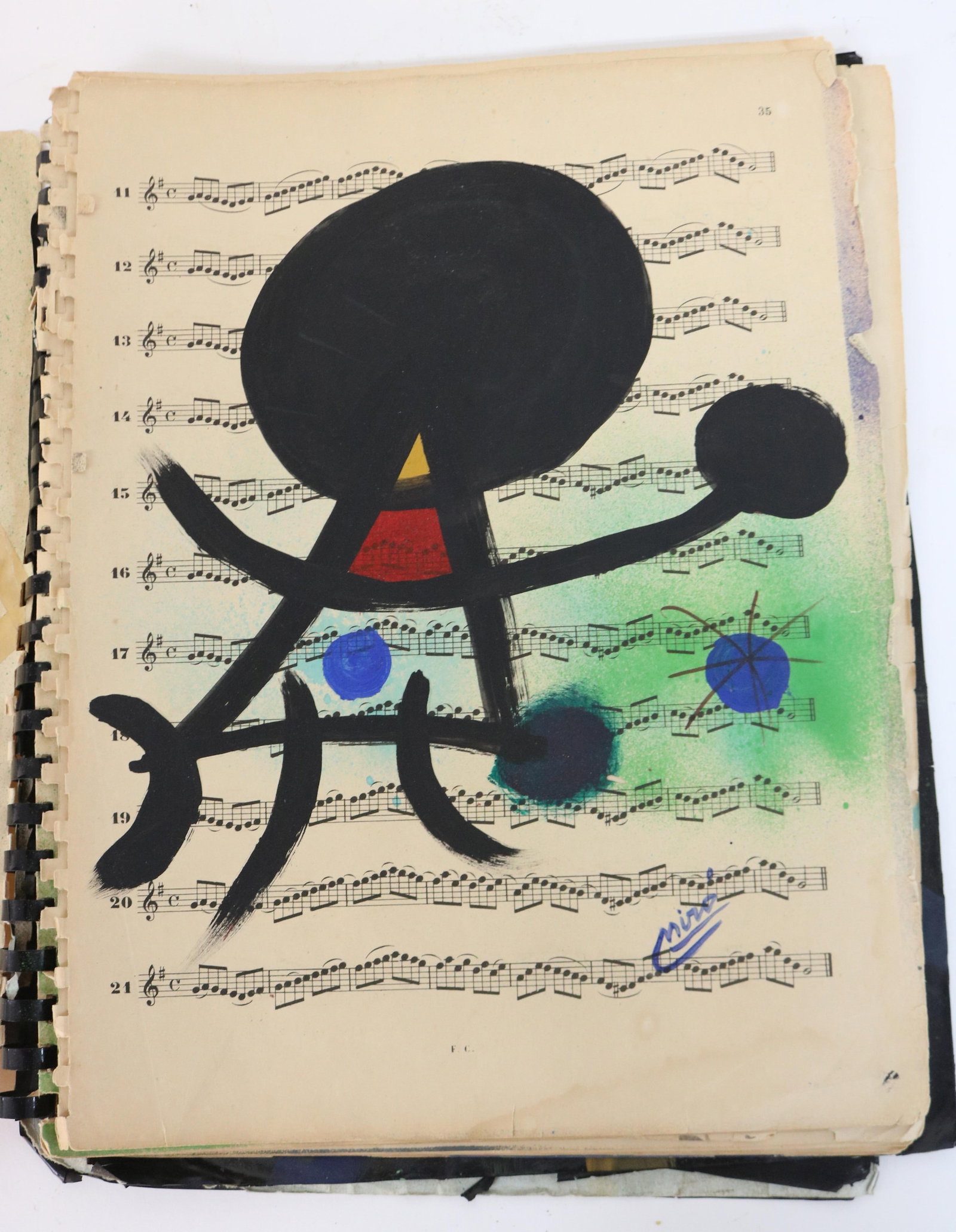AFTER JOAN MIRO, 1893-1983, SPAIN, OLD SHEET - 3