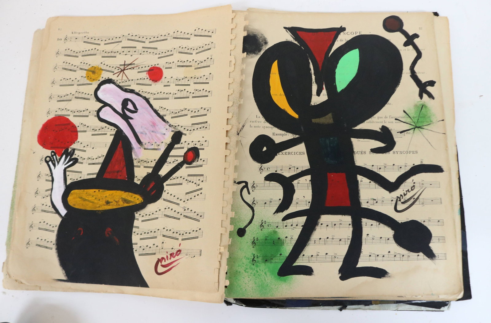 AFTER JOAN MIRO, 1893-1983, SPAIN, OLD SHEET - 4