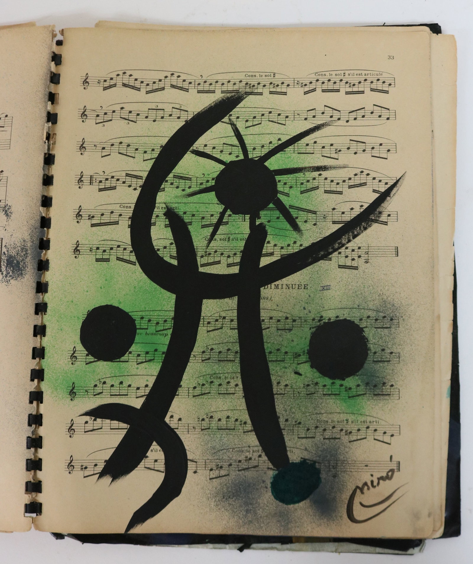 AFTER JOAN MIRO, 1893-1983, SPAIN, OLD SHEET - 5
