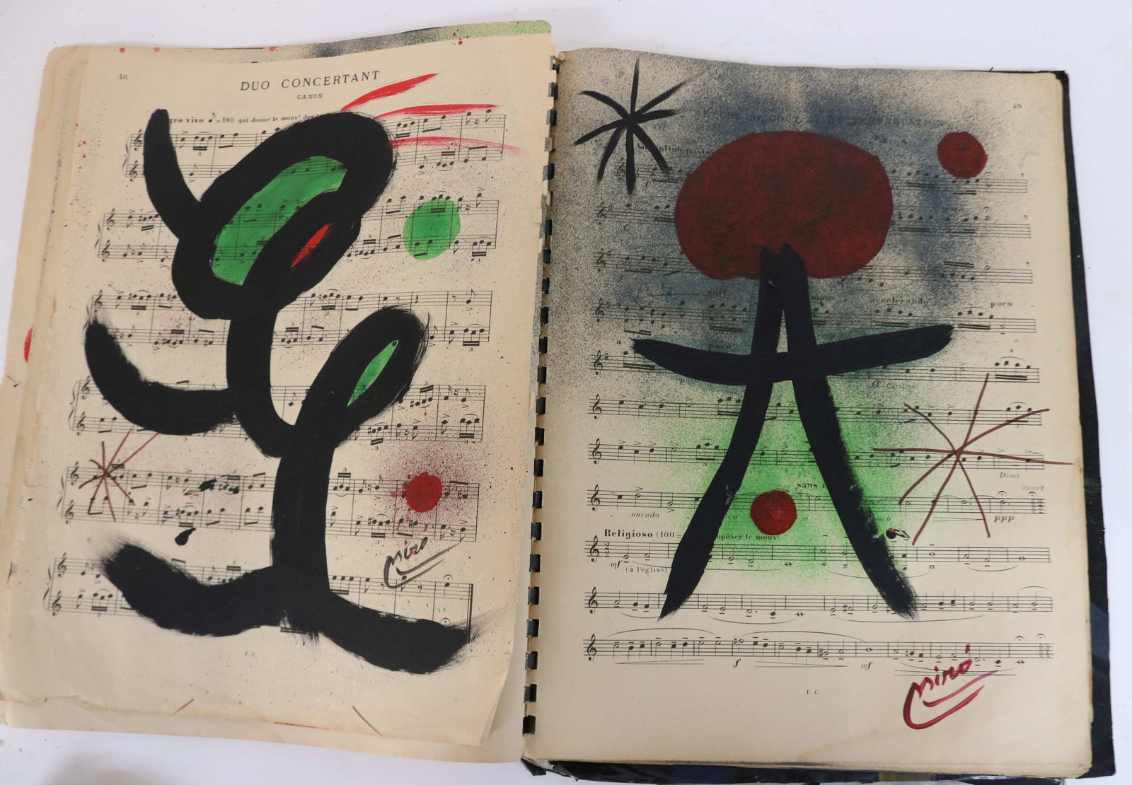 AFTER JOAN MIRO, 1893-1983, SPAIN, OLD SHEET - 7