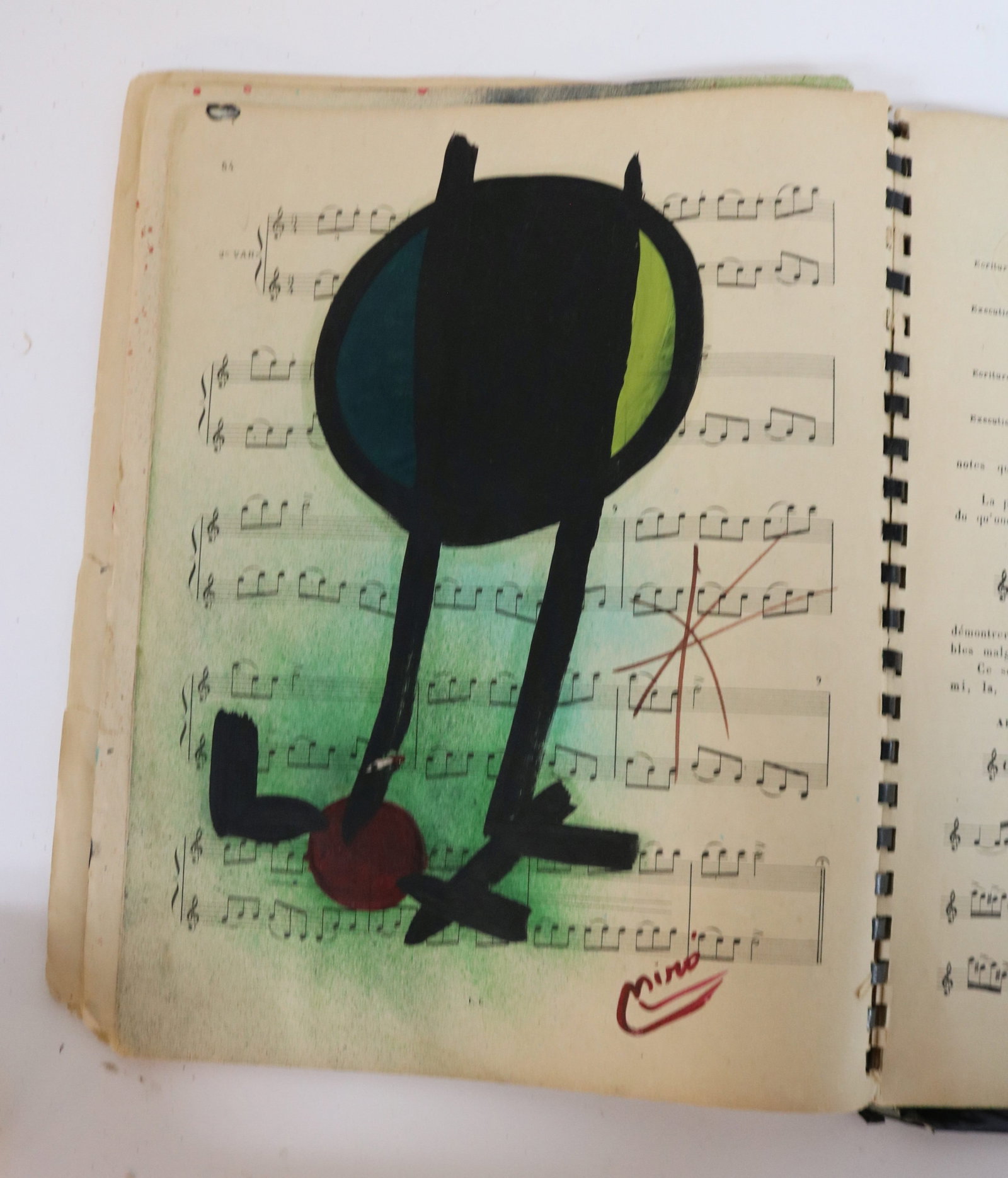 AFTER JOAN MIRO, 1893-1983, SPAIN, OLD SHEET - 8