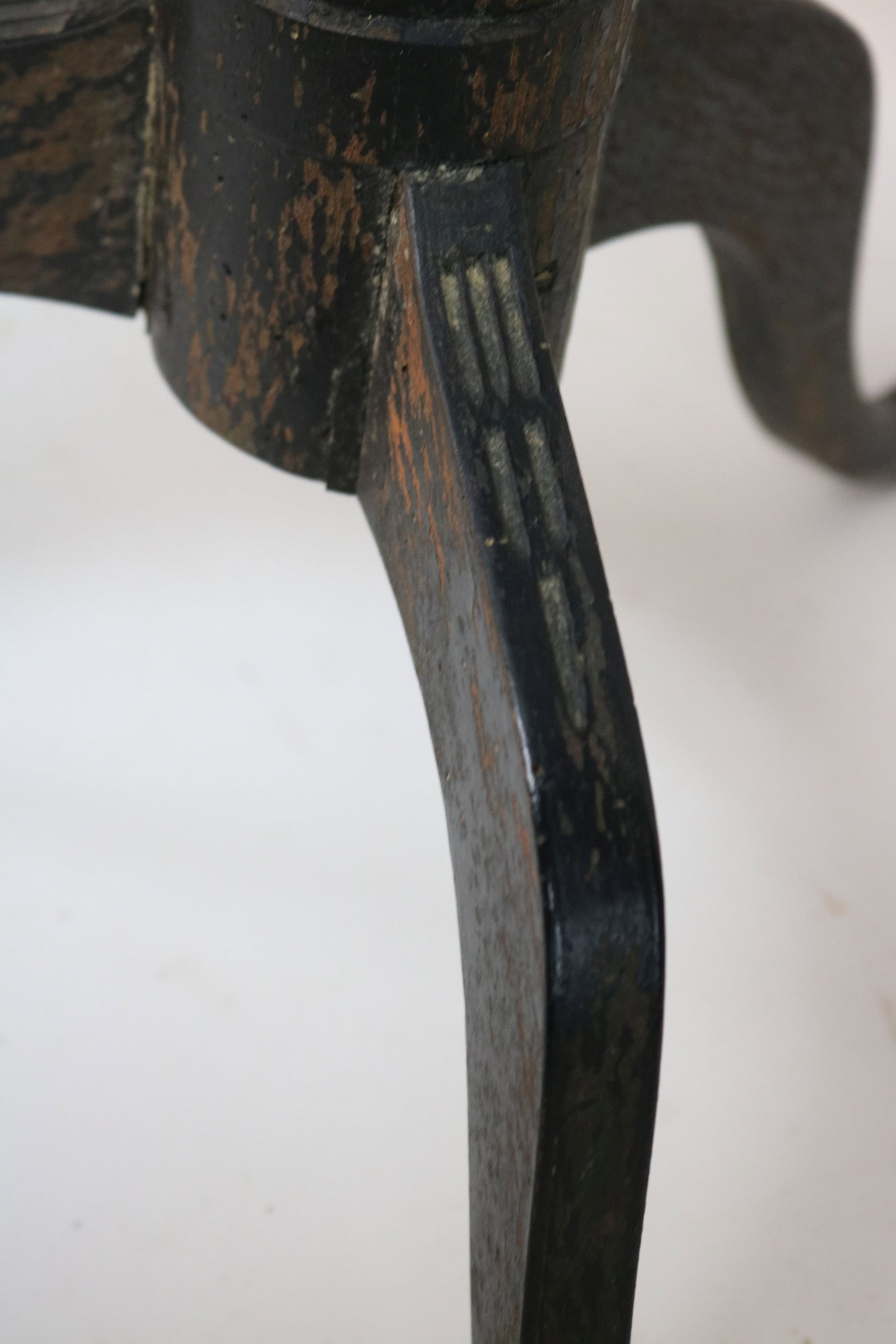 18TH C. QUEEN ANNE TIP TOP CANDLESTAND, STAR - 2