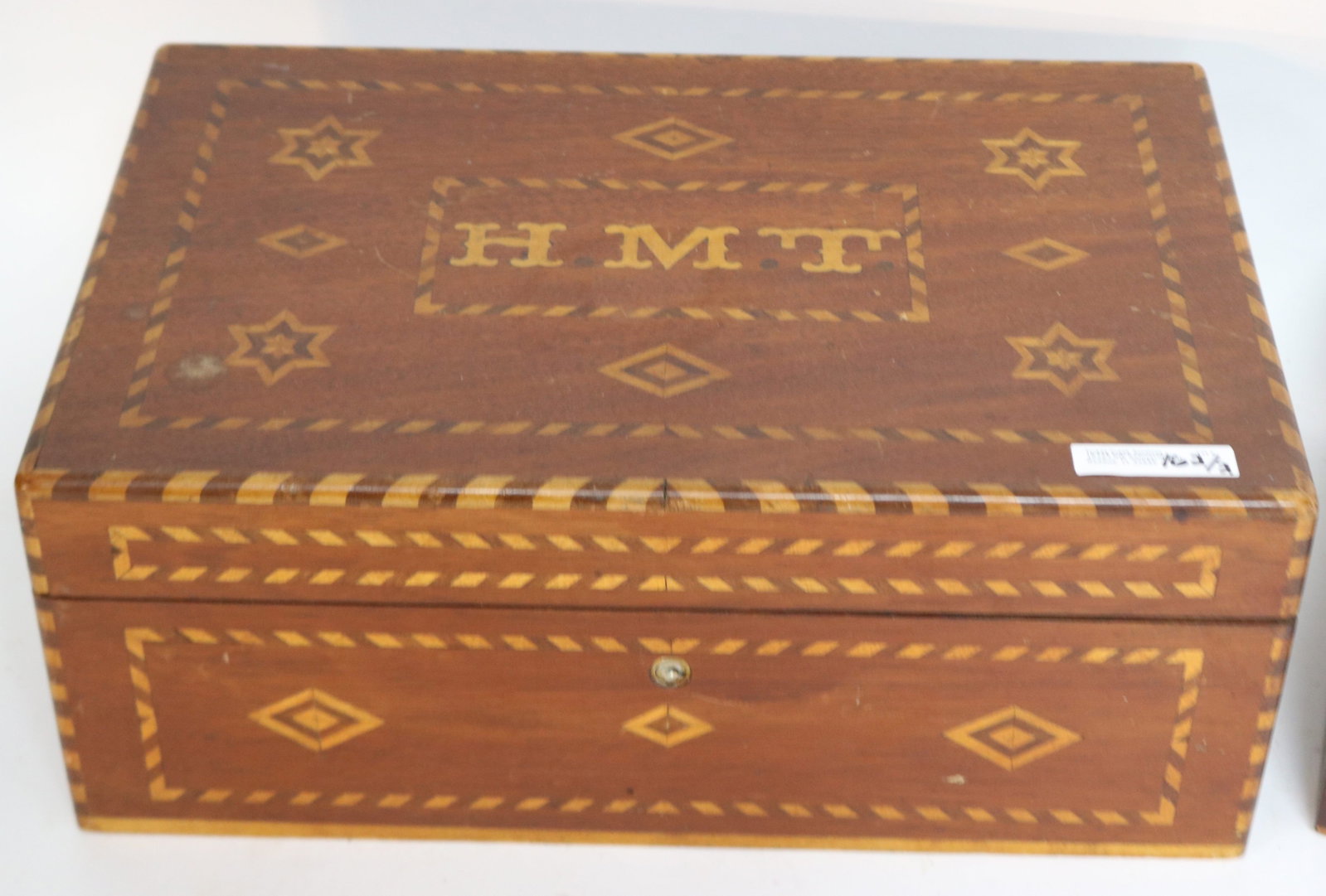 TWO 19TH C. INLAID BOXES, LARGE BOX WITH - 2