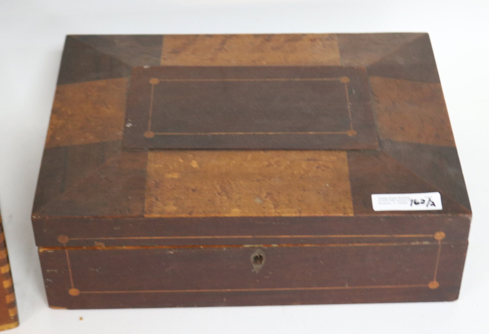 TWO 19TH C. INLAID BOXES, LARGE BOX WITH - 3