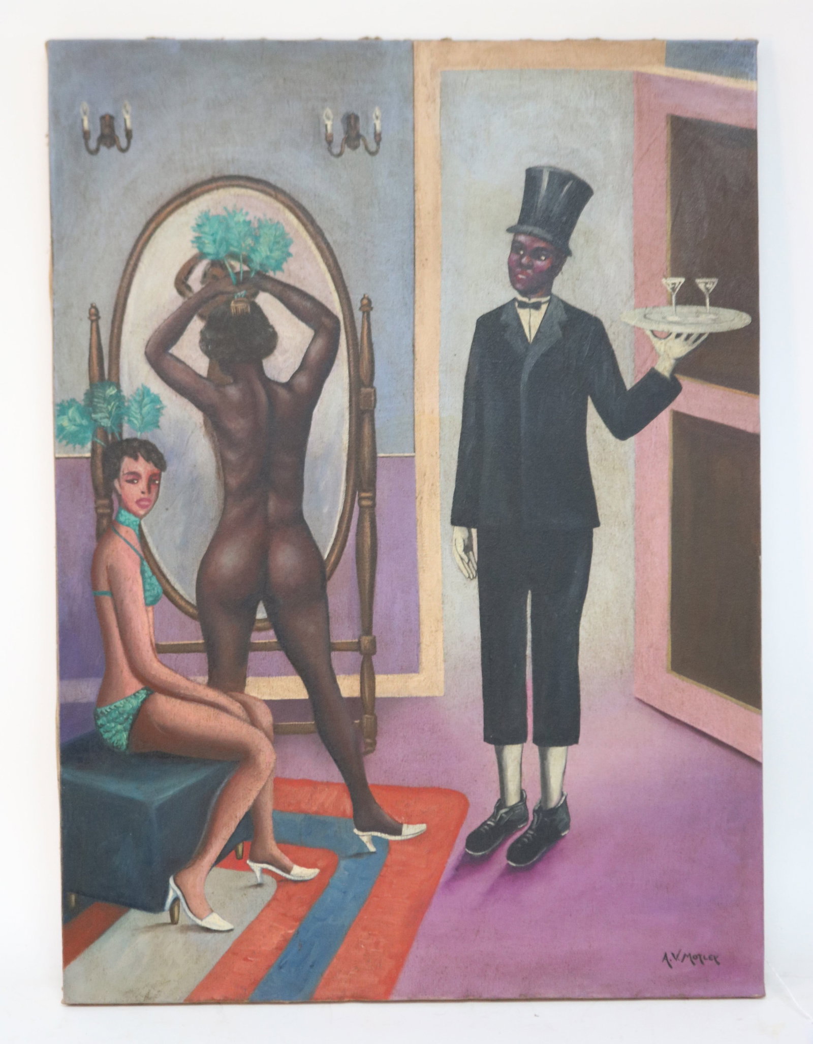 AFTER ARCHIBALD JOHN MOTLEY, 1891-1981, OIL ON (1 of 1)