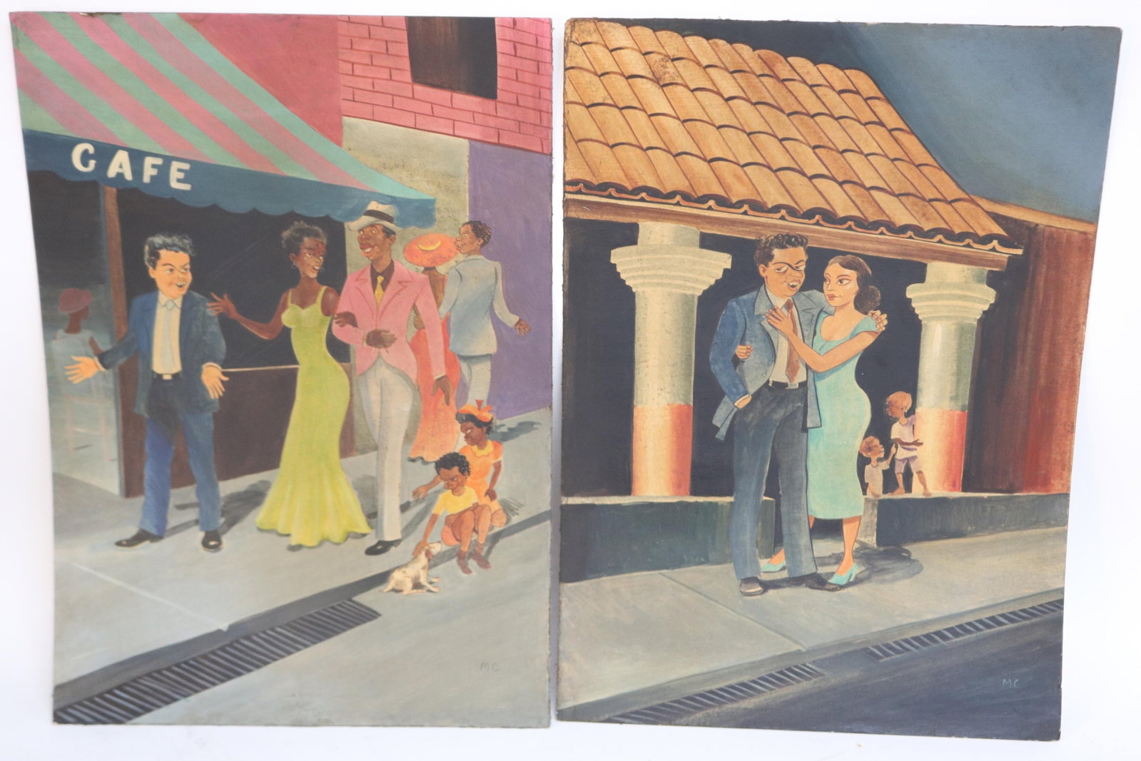 AFTER MIGUEL COVARRUBIAS, 1904-1957 MEXICO, 2 OIL (1 of 4)