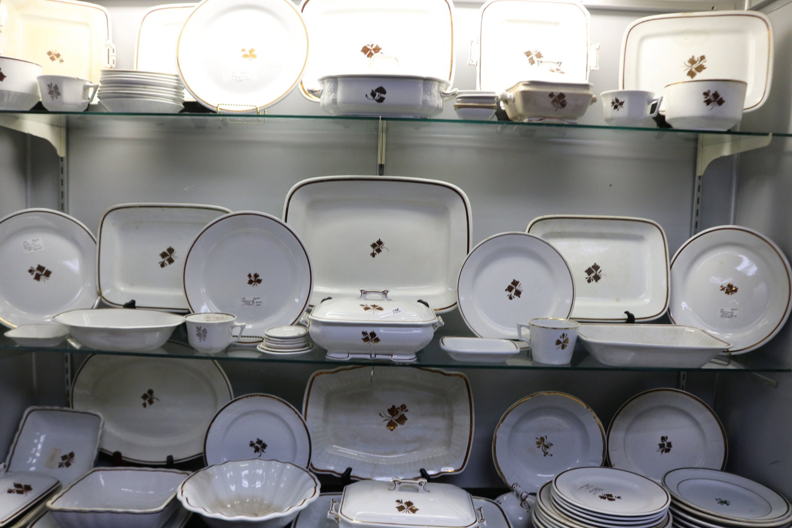 145 PCS. TEA LEAF LUSTRE TO INCLUDE PLATES, - 2